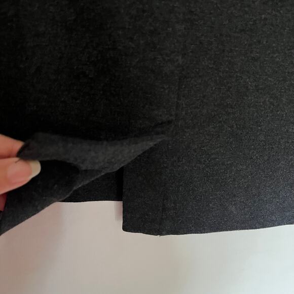 J.JILL Ponte Pencil Skirt Sz MP Charcoal Gray Stretch PullOn  Knee Length Career - Picture 7 of 11